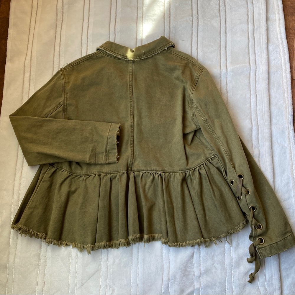 Free People Green Jean Jacket - Picture 6 of 6